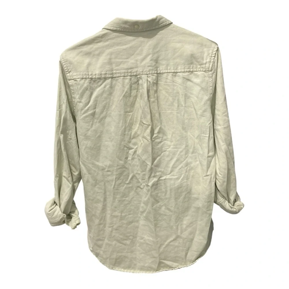 ZARA Men’s Casual Denim Button Down Shirt in Mint Green Size S